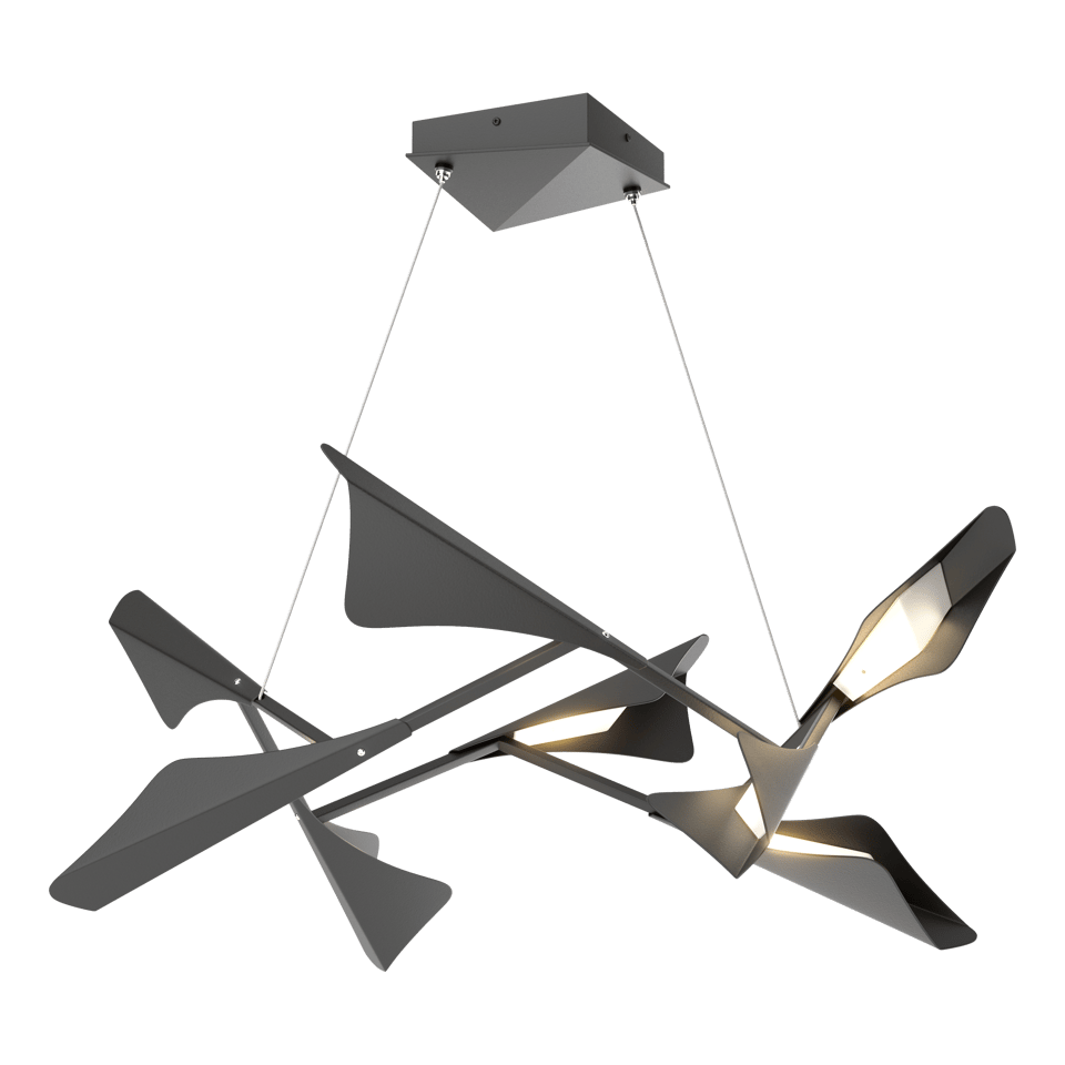 Plume 8-Light LED Pendant by Hubbardton Forge - Dimmable, Adjustable Height, Energy Efficient