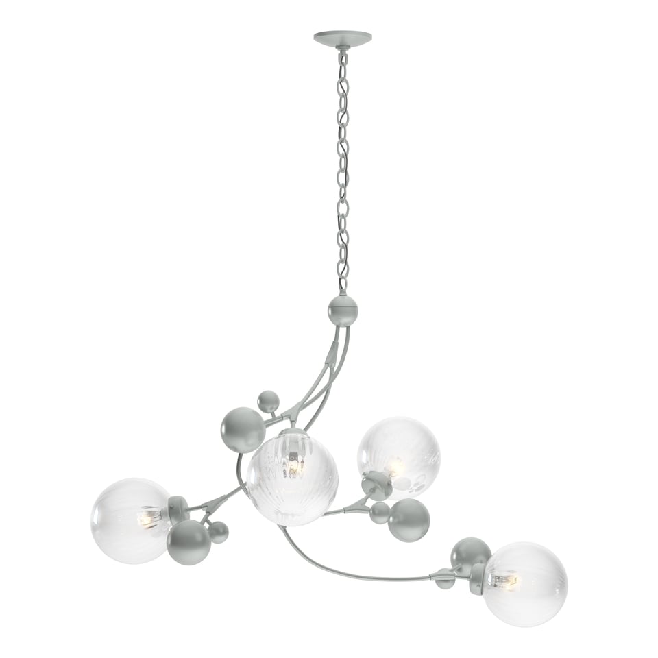 Hubbardton Forge Sprig Pendant Light Fixture, 30.5”H x 42”W, Dimmable, Handcrafted Steel, Glass Berries