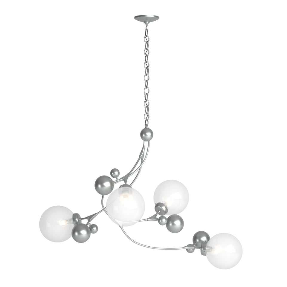 Hubbardton Forge Sprig Pendant Light Fixture, 30.5”H x 42”W, Dimmable, Handcrafted Steel, Glass Berries