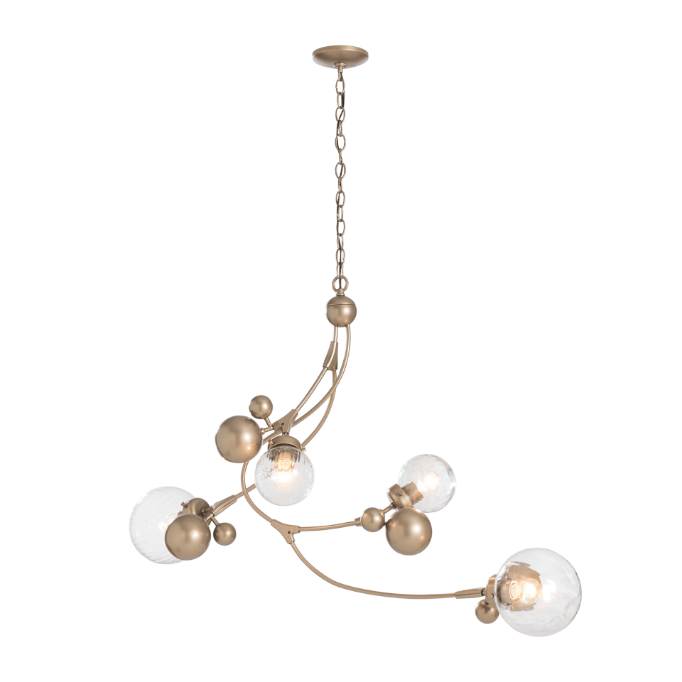 Hubbardton Forge Sprig Pendant Light Fixture, 30.5”H x 42”W, Dimmable, Handcrafted Steel, Glass Berries