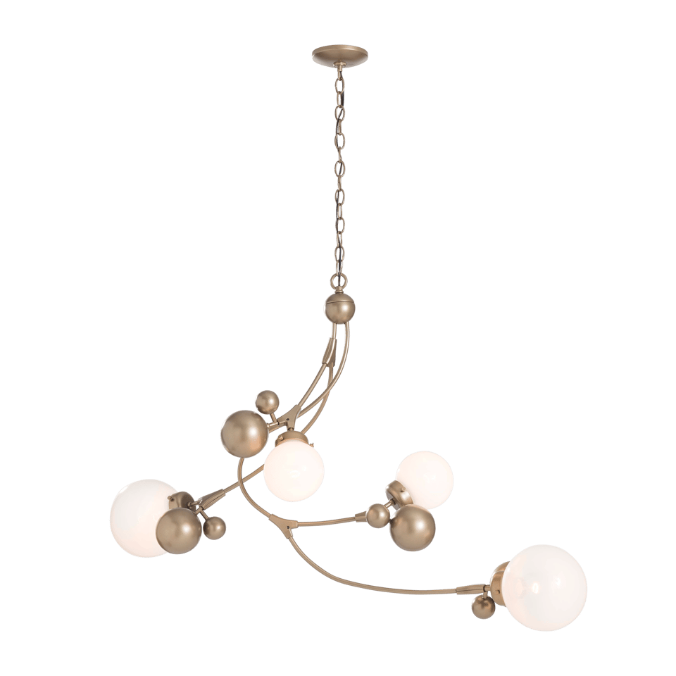 Hubbardton Forge Sprig Pendant Light Fixture, 30.5”H x 42”W, Dimmable, Handcrafted Steel, Glass Berries