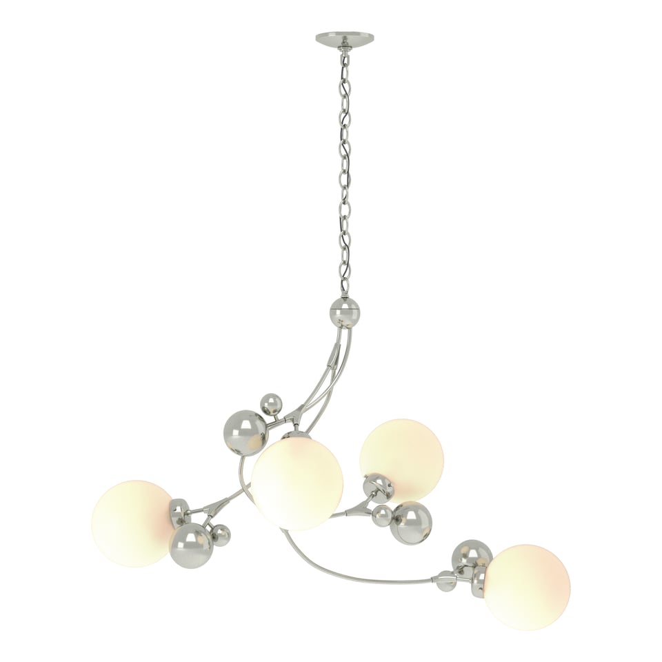 Hubbardton Forge Sprig Pendant Light Fixture, 30.5”H x 42”W, Dimmable, Handcrafted Steel, Glass Berries