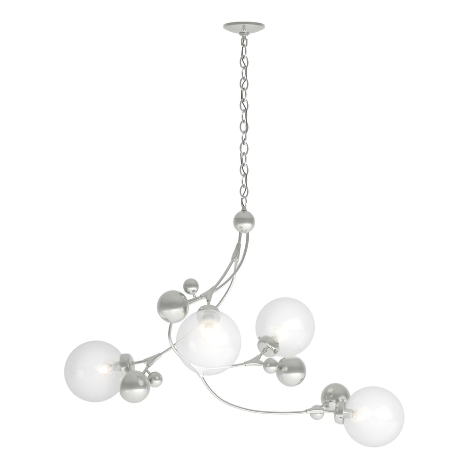 Hubbardton Forge Sprig Pendant Light Fixture, 30.5”H x 42”W, Dimmable, Handcrafted Steel, Glass Berries