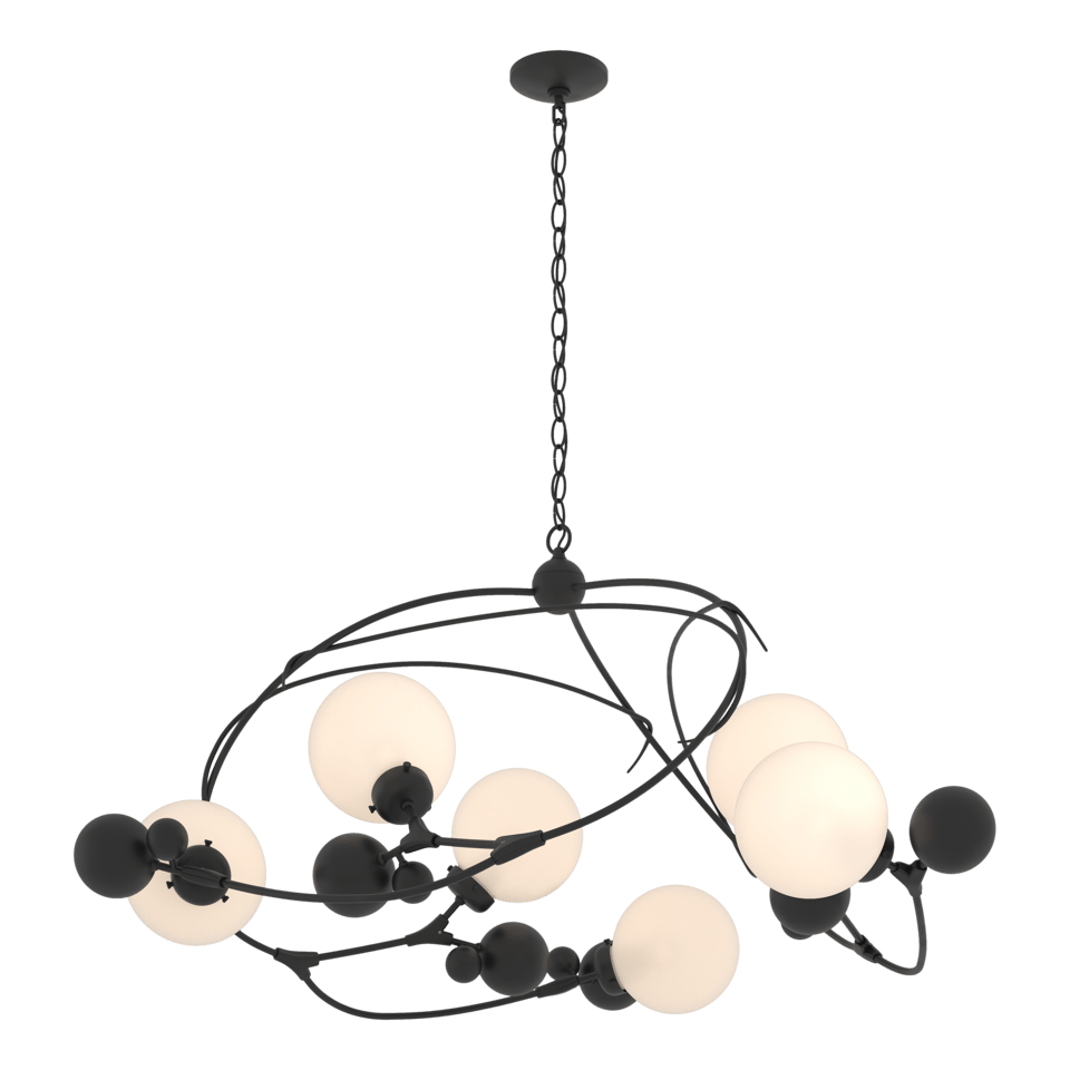 Sprig Circular Pendant Light by Hubbardton Forge, 22" High, 49.1" Wide, Dimmable, Multiple Finishes