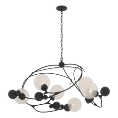 Sprig Circular Pendant Light by Hubbardton Forge, 22" High, 49.1" Wide, Dimmable, Multiple Finishes