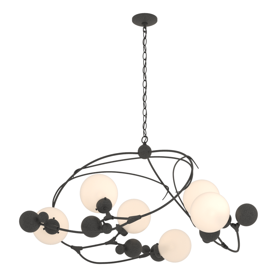 Sprig Circular Pendant Light by Hubbardton Forge, 22" High, 49.1" Wide, Dimmable, Multiple Finishes