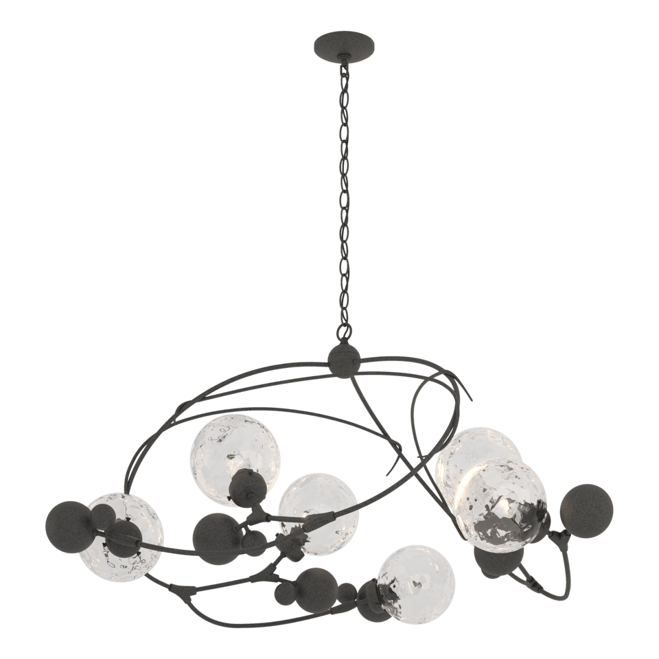 Sprig Circular Pendant Light by Hubbardton Forge, 22" High, 49.1" Wide, Dimmable, Multiple Finishes