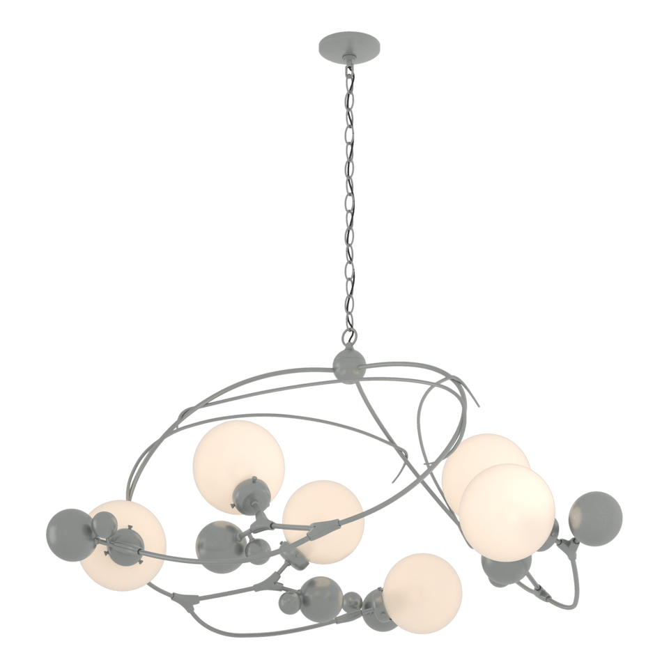 Sprig Circular Pendant Light by Hubbardton Forge, 22" High, 49.1" Wide, Dimmable, Multiple Finishes