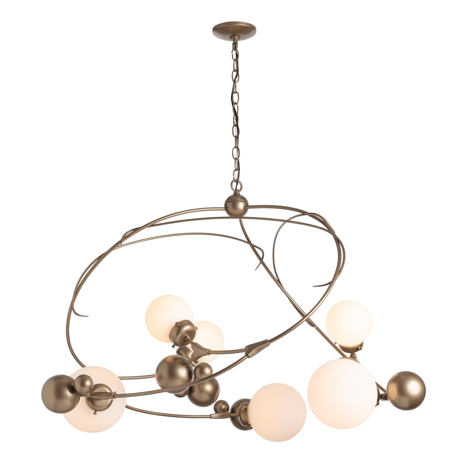 Sprig Circular Pendant Light by Hubbardton Forge, 22" High, 49.1" Wide, Dimmable, Multiple Finishes