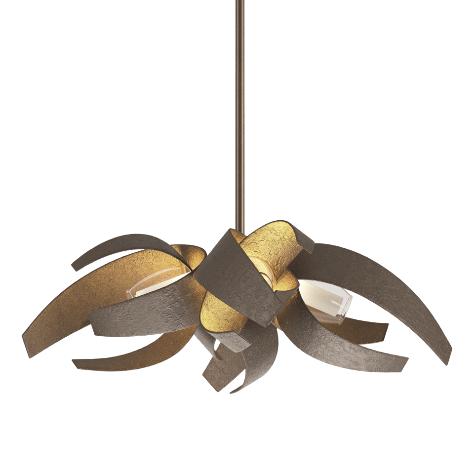 Hubbardton Forge Corona Small Pendant Light, Dimmable, Customizable, Artisan Handmade, Indoor/Outdoor Use