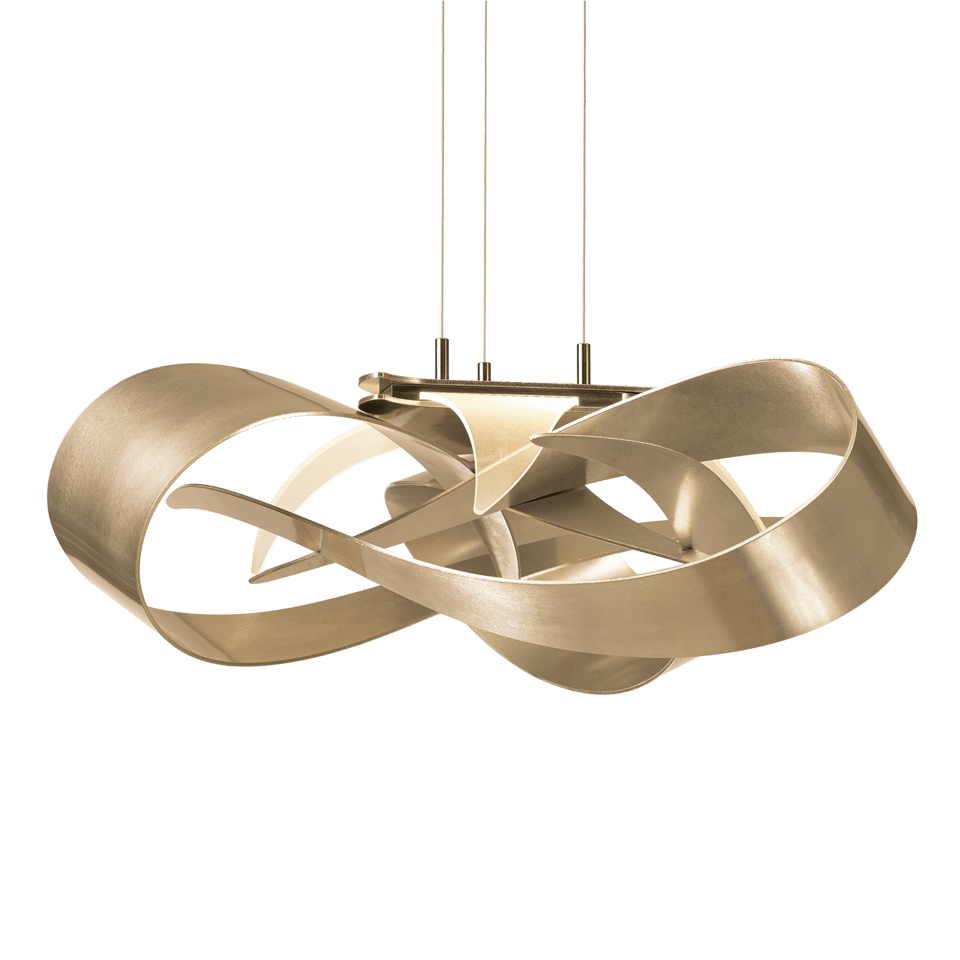 Hubbardton Forge Flux 3-Light LED Pendant - Dimmable, Energy Efficient, Artisan-Made, Versatile Design