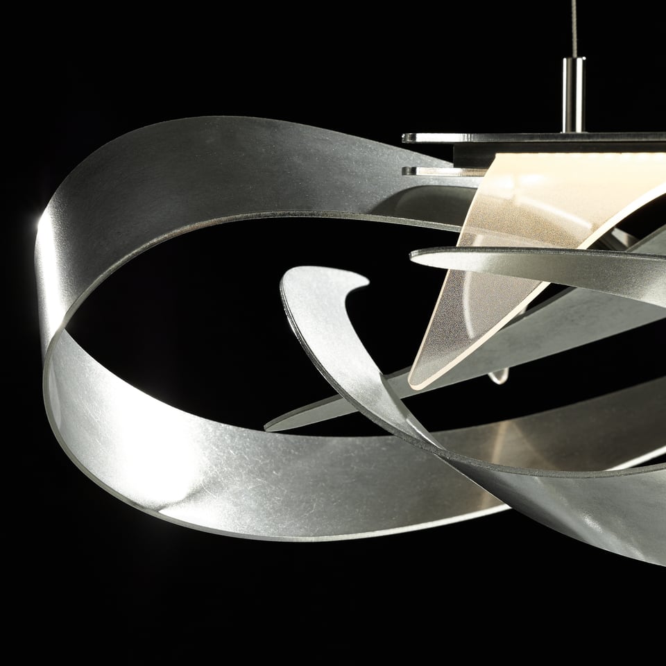 Hubbardton Forge Flux 3-Light LED Pendant - Dimmable, Energy Efficient, Artisan-Made, Versatile Design