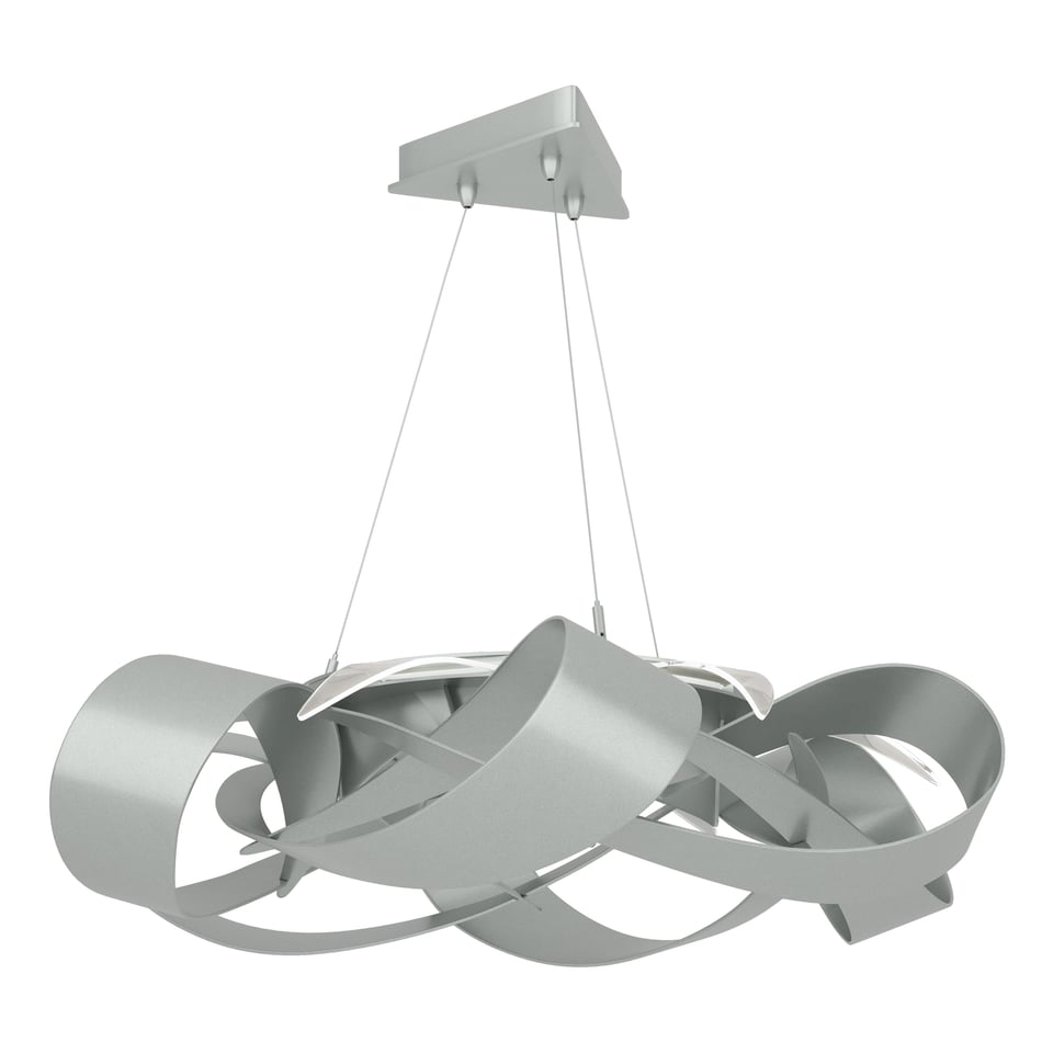 Flux Large 6-Light LED Pendant by Hubbardton Forge - Adjustable Height, Dimmable, Multiple Finishes