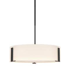 Hubbardton Forge Impressions Pendant Light 136753 - Handcrafted Modern Design in Forged Steel and Opal Glass