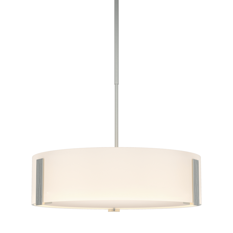 Hubbardton Forge Impressions Pendant Light 136753 - Handcrafted Modern Design in Forged Steel and Opal Glass