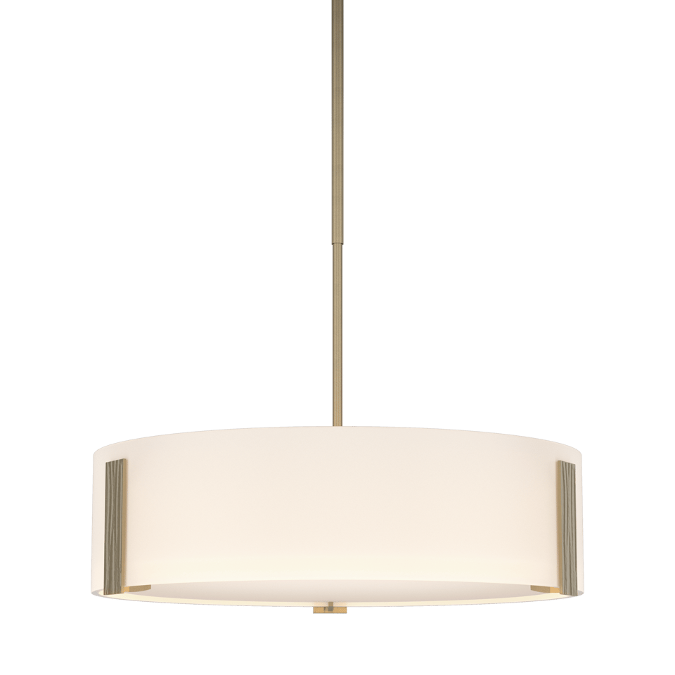 Hubbardton Forge Impressions Pendant Light 136753 - Handcrafted Modern Design in Forged Steel and Opal Glass