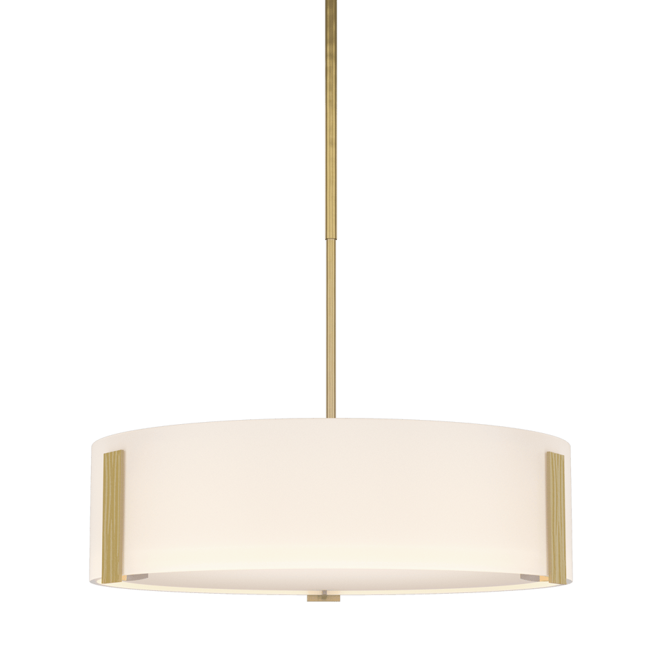 Hubbardton Forge Impressions Pendant Light 136753 - Handcrafted Modern Design in Forged Steel and Opal Glass