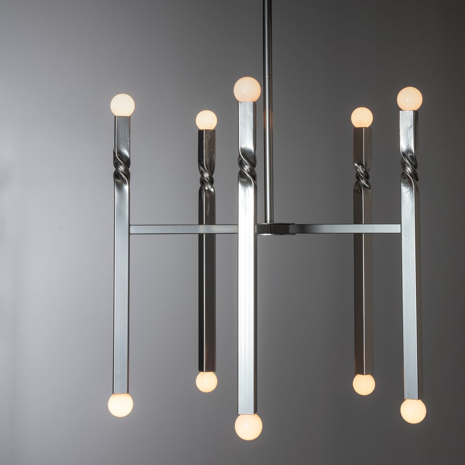 Helix 10-Light Pendant by Hubbardton Forge, 25.9" Diameter, Dimmable, Multiple Finishes