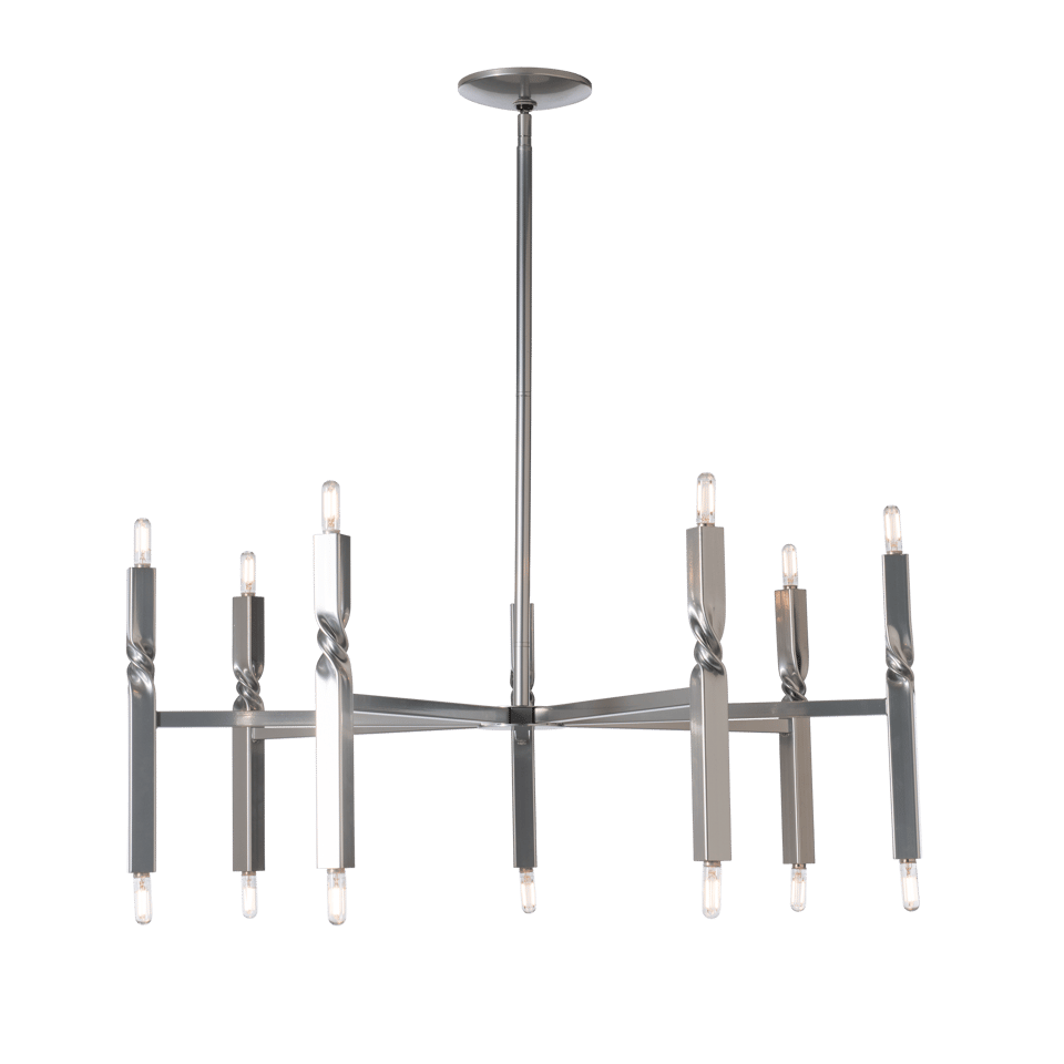 Helix 14-Light Dimmable Pendant by Hubbardton Forge - Modern Artisanal Fixture with Multiple Finishes