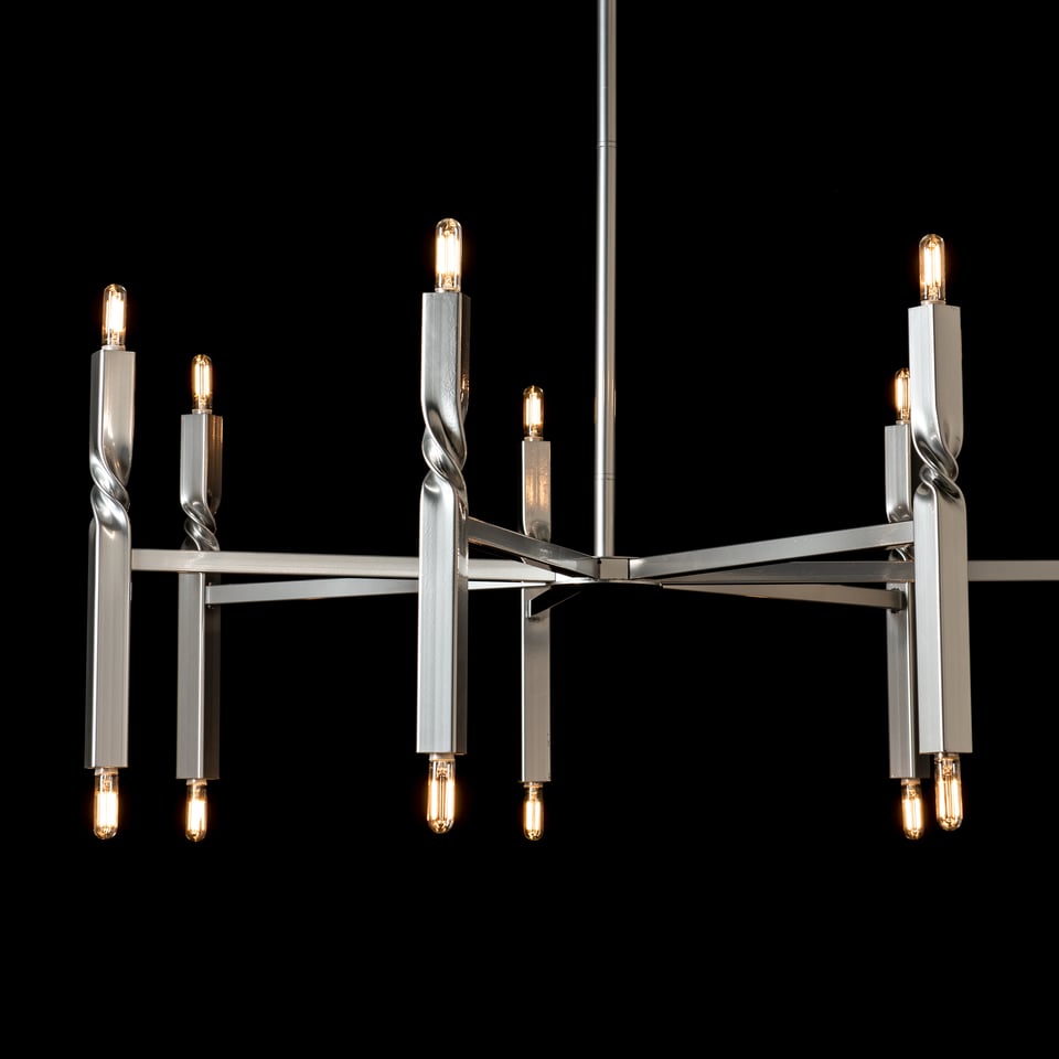 Helix 14-Light Dimmable Pendant by Hubbardton Forge - Modern Artisanal Fixture with Multiple Finishes