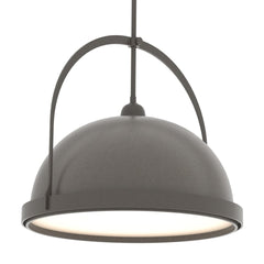 Hubbardton Forge Atlas Large 21" Pendant Light - Dimmable, Two-Tone Steel, Customizable Finishes