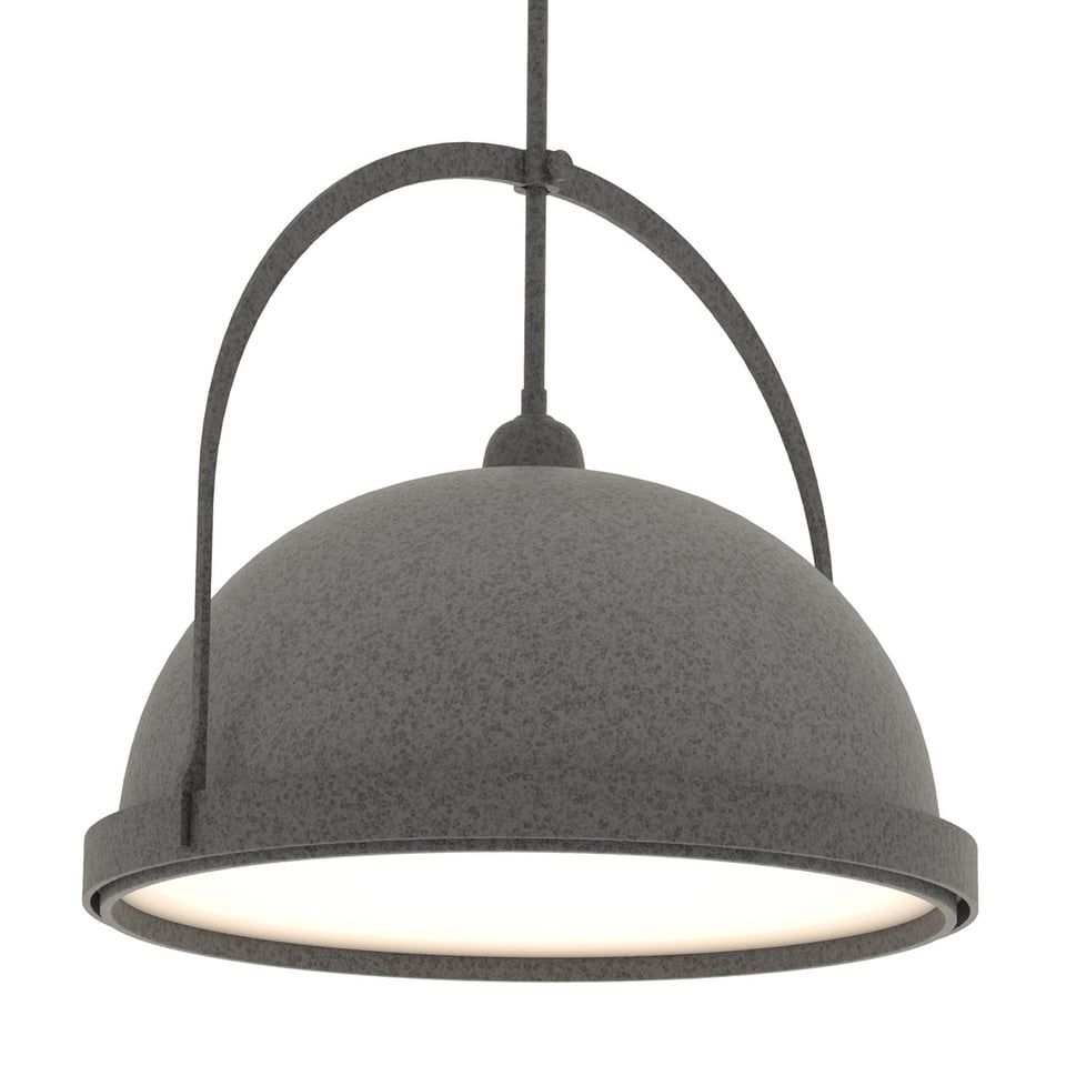 Hubbardton Forge Atlas Large 21" Pendant Light - Dimmable, Two-Tone Steel, Customizable Finishes