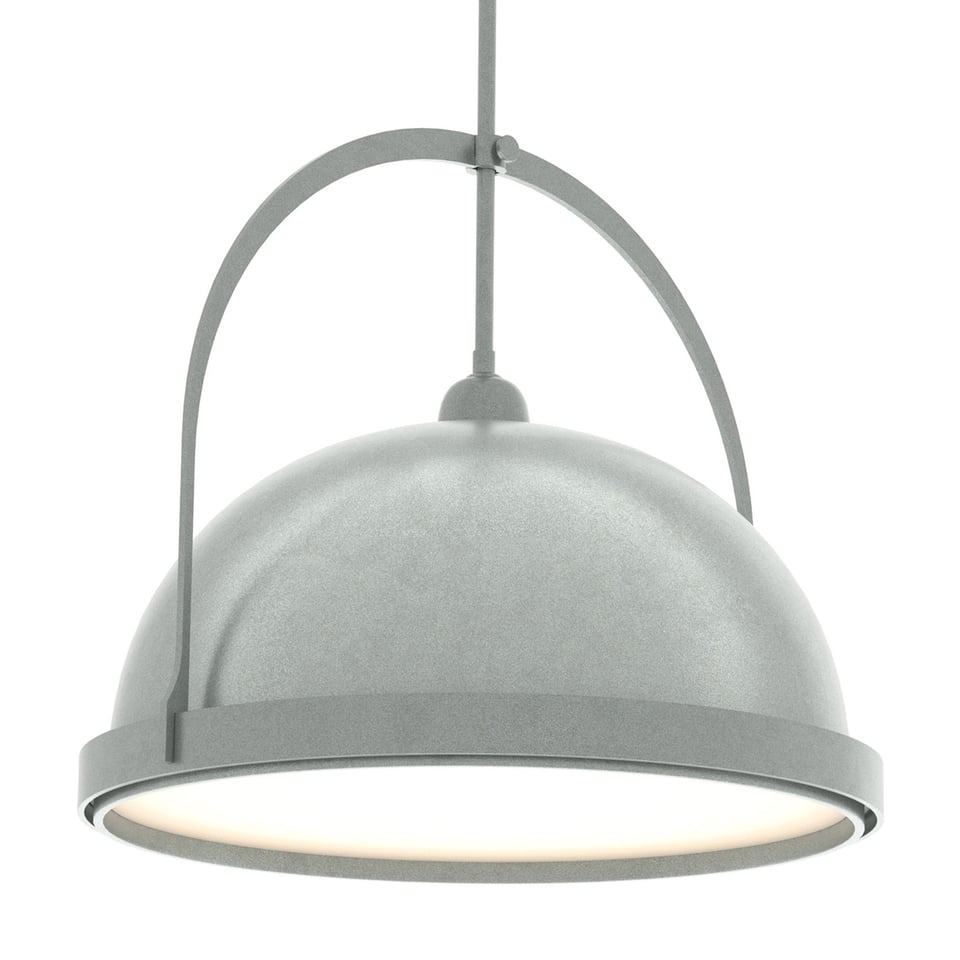 Hubbardton Forge Atlas Large 21" Pendant Light - Dimmable, Two-Tone Steel, Customizable Finishes