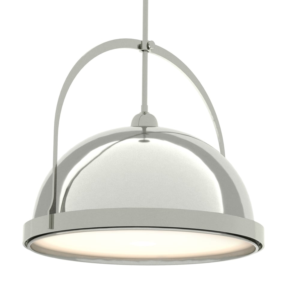 Hubbardton Forge Atlas Large 21" Pendant Light - Dimmable, Two-Tone Steel, Customizable Finishes