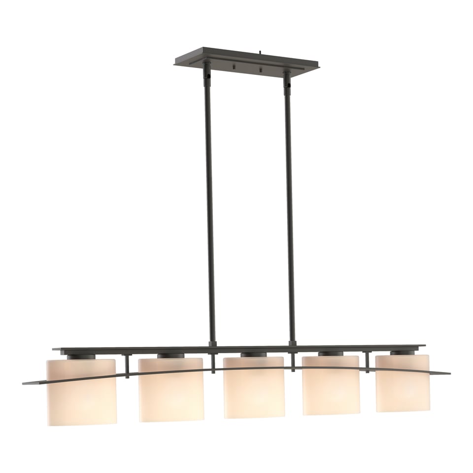 Hubbardton Forge Arc Ellipse 5-Light Pendant, Dimmable, Handcrafted Modern Steel Fixture