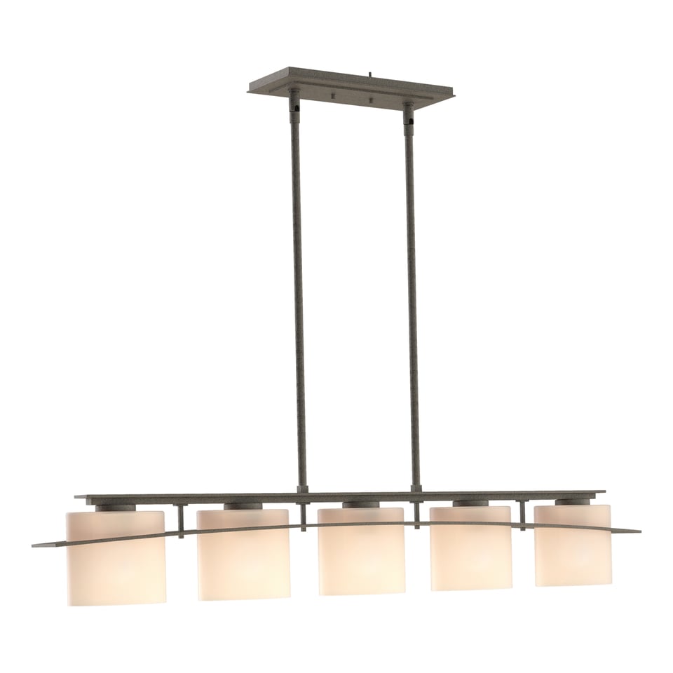 Hubbardton Forge Arc Ellipse 5-Light Pendant, Dimmable, Handcrafted Modern Steel Fixture