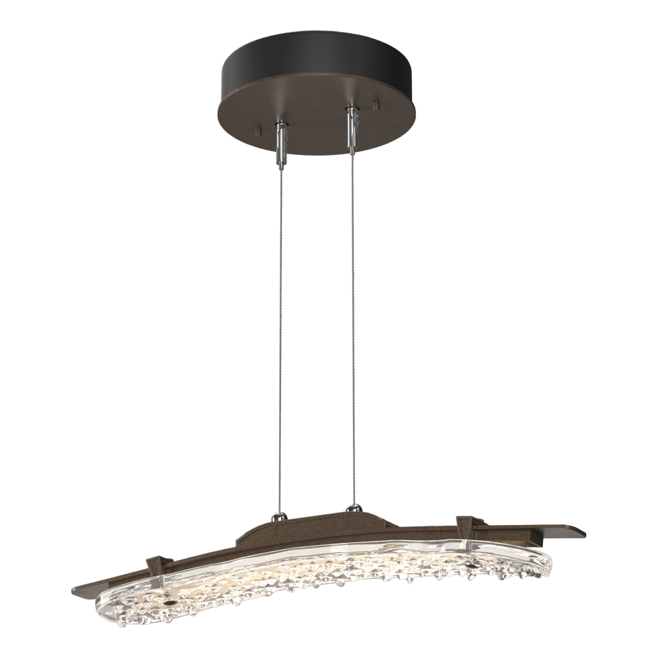 Glissade LED Pendant Light by Hubbardton Forge with Adjustable Height and Dimmable Feature, Multiple Finishes