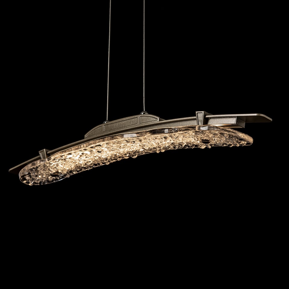 Glissade LED Pendant Light by Hubbardton Forge with Adjustable Height and Dimmable Feature, Multiple Finishes