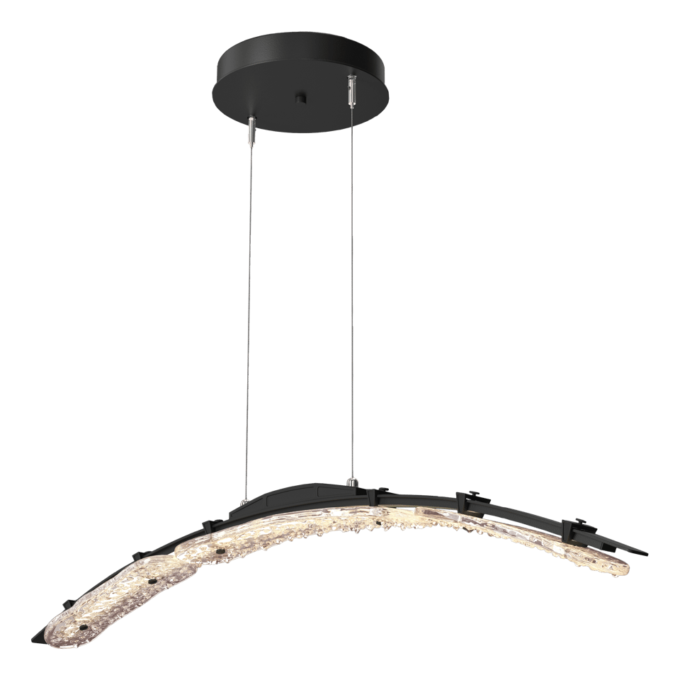 Hubbardton Forge Glissade 43.5” LED Pendant Light, Handcrafted Glass, Dimmable, Energy Efficient