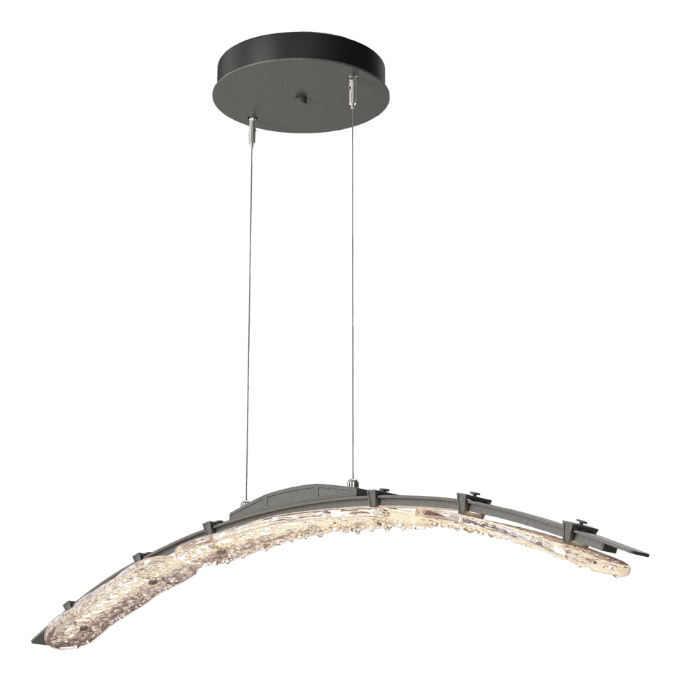 Hubbardton Forge Glissade 43.5” LED Pendant Light, Handcrafted Glass, Dimmable, Energy Efficient