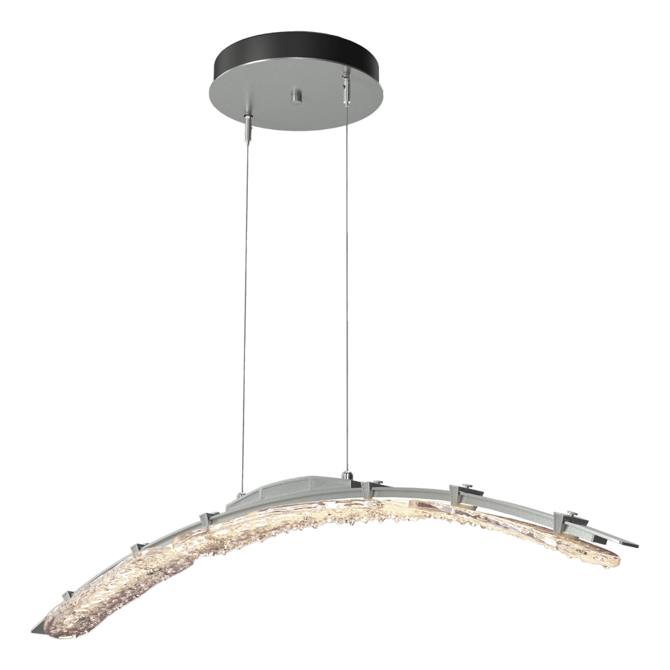 Hubbardton Forge Glissade 43.5” LED Pendant Light, Handcrafted Glass, Dimmable, Energy Efficient