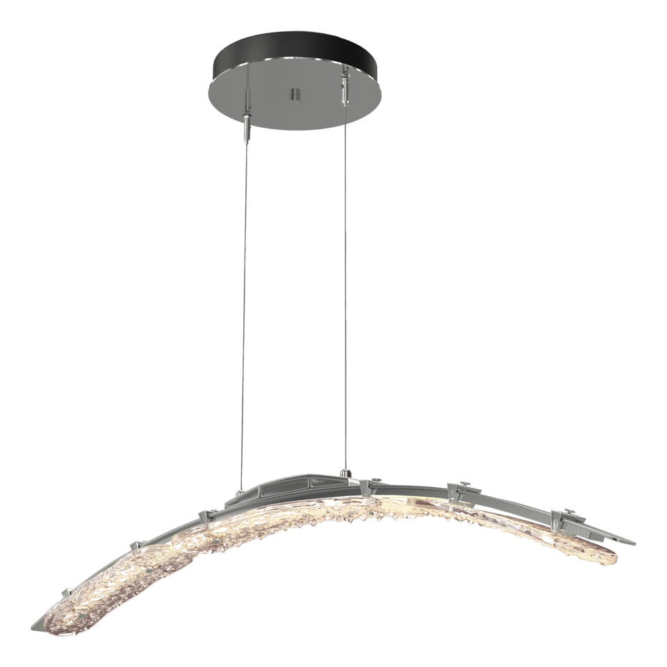 Hubbardton Forge Glissade 43.5” LED Pendant Light, Handcrafted Glass, Dimmable, Energy Efficient