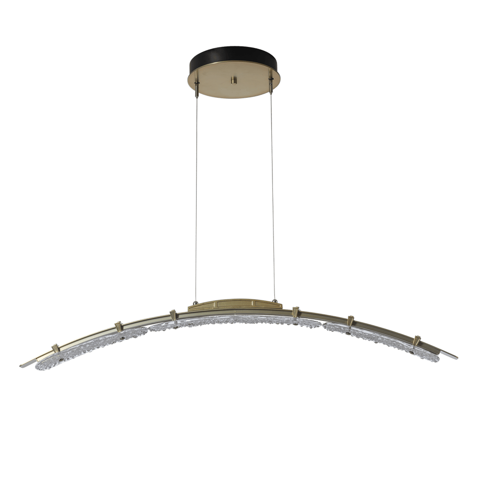 Hubbardton Forge Glissade 43.5” LED Pendant Light, Handcrafted Glass, Dimmable, Energy Efficient