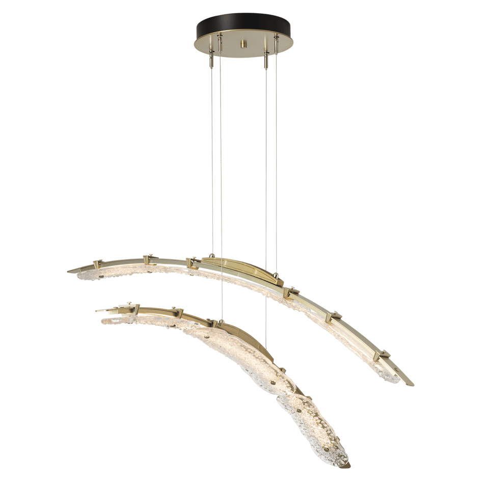 Glissade Double Large LED Pendant by Hubbardton Forge - Dimmable, Energy-Efficient, USA-Made