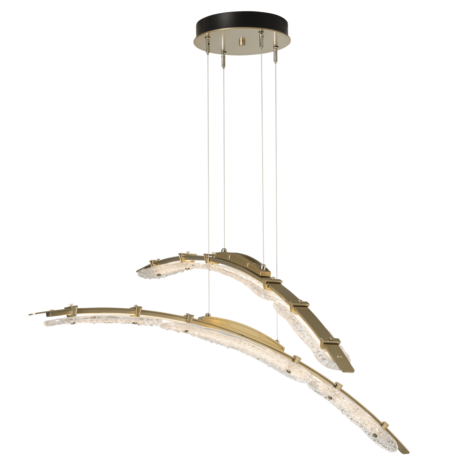 Glissade Double Large LED Pendant by Hubbardton Forge - Dimmable, Energy-Efficient, USA-Made