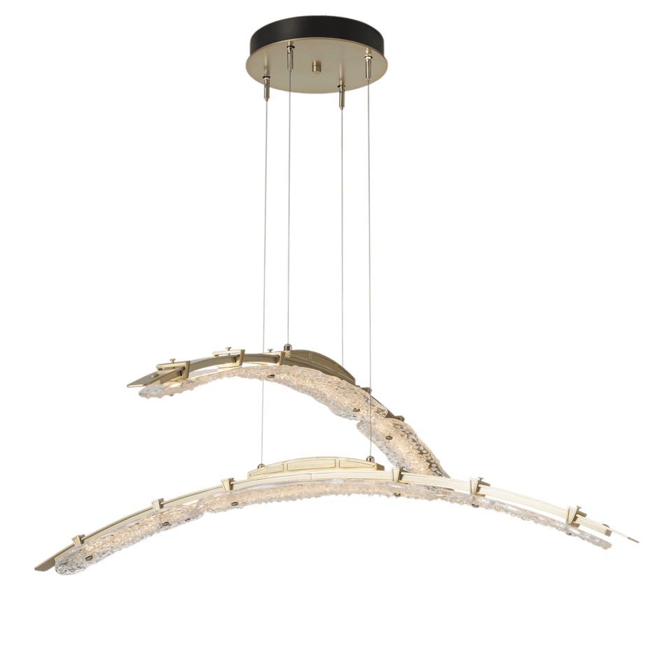 Glissade Double Large LED Pendant by Hubbardton Forge - Dimmable, Energy-Efficient, USA-Made