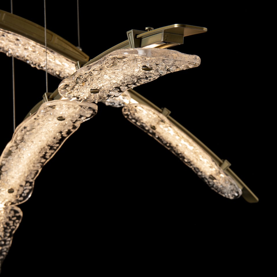 Glissade Double Large LED Pendant by Hubbardton Forge - Dimmable, Energy-Efficient, USA-Made