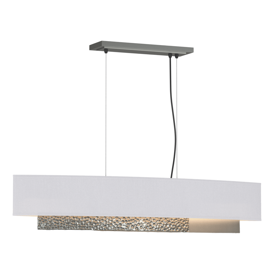 Oceanus Pendant Light by Hubbardton Forge 137675, Adjustable Height, Heavily-Peened Aluminum, Dimmable