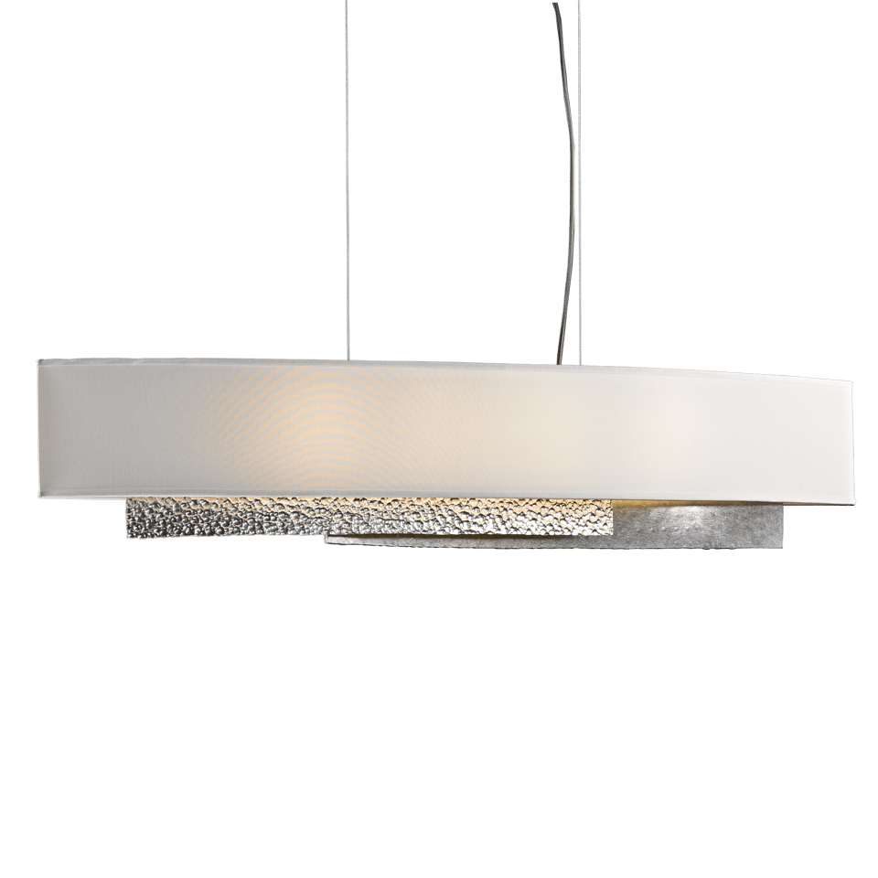 Oceanus Pendant Light by Hubbardton Forge 137675, Adjustable Height, Heavily-Peened Aluminum, Dimmable