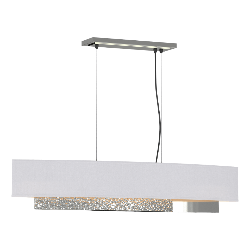 Oceanus Pendant Light by Hubbardton Forge 137675, Adjustable Height, Heavily-Peened Aluminum, Dimmable