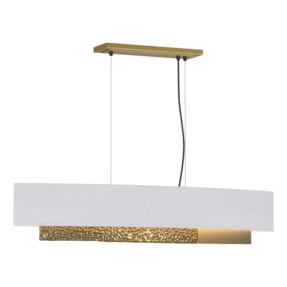 Oceanus Pendant Light by Hubbardton Forge 137675, Adjustable Height, Heavily-Peened Aluminum, Dimmable