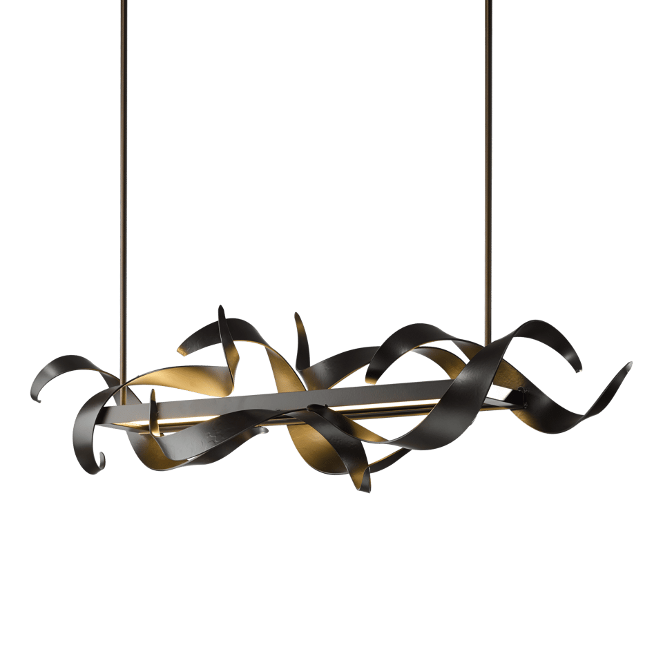 Hubbardton Forge Folio LED Pendant Light, Customizable Height, 840 Lumens, Multiple Finishes