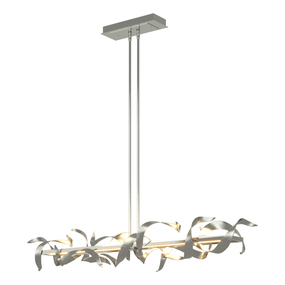 Folio Large LED Pendant 63.4" Wide by Hubbardton Forge - Hand-Forged Steel, 2000 Lumens, 3000K Warm Light