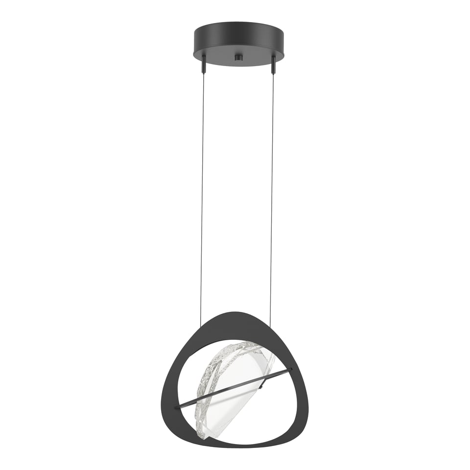 Venn Pendant Light by Hubbardton Forge, Dimmable, Adjustable Height 20"-100", Clear Glass Shade