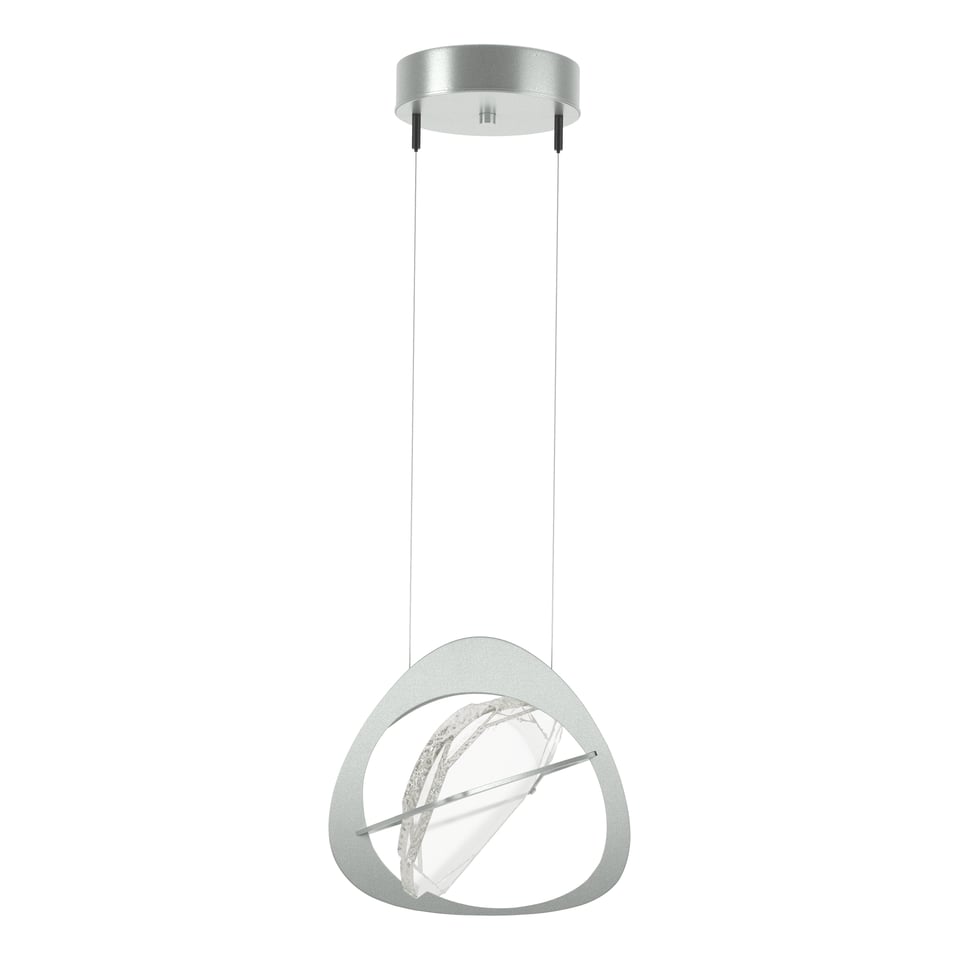 Venn Pendant Light by Hubbardton Forge, Dimmable, Adjustable Height 20"-100", Clear Glass Shade