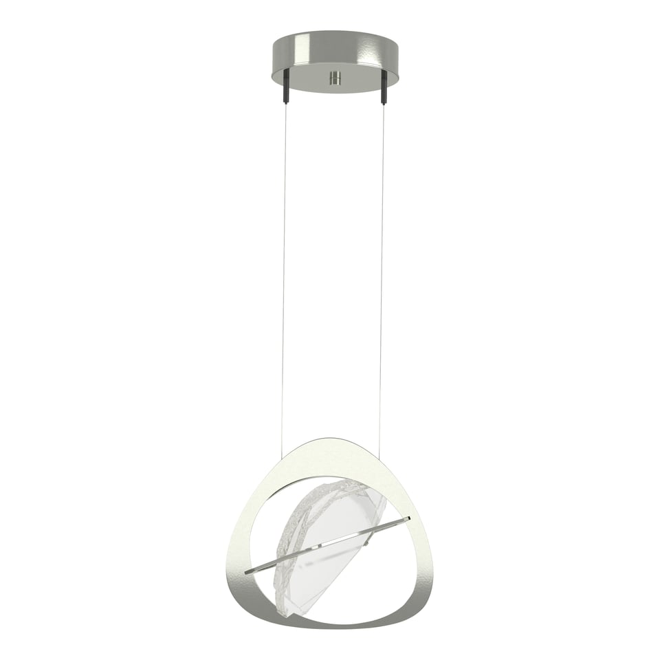 Venn Pendant Light by Hubbardton Forge, Dimmable, Adjustable Height 20"-100", Clear Glass Shade